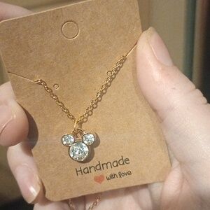 ♥️ 3 / $26 Homemade Gold Mickey Mouse Inspired Necklace 💛